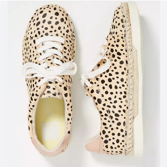 Dolce Vita Shoes - Leopard Animal Print Genuine Cow Hide Leather Dolce Vita Sneakers Espadrille 7.5